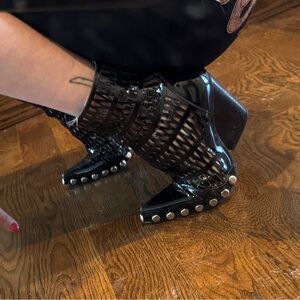 Jeffrey Campbell western boot size 6 1/2 patent leather